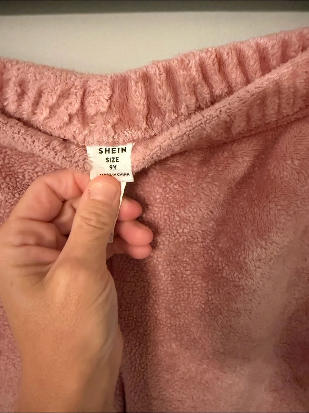 Girls Plush Pajama Set - Dusty Rose with Panda - Size 9